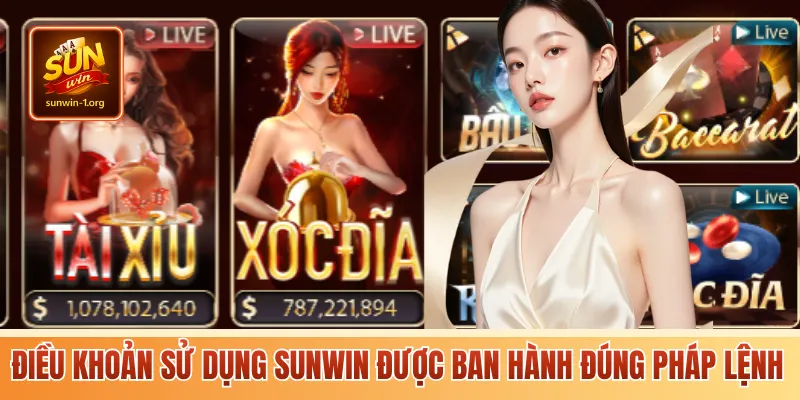 Điều khoản sử dụng Sunwin được ban hành đúng pháp lệnh