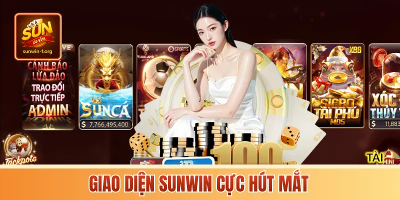 Giao diện Sunwin cực hút mắt