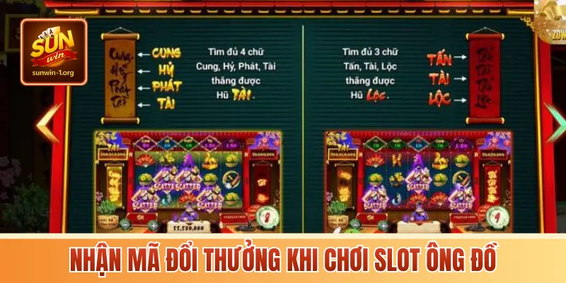 Nhận mã đổi thưởng khi chơi Slot ông đồ