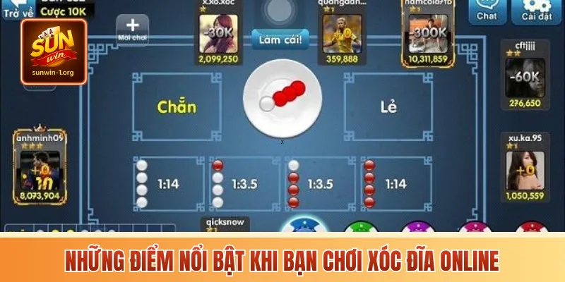 Những điểm nổi bật khi bạn chơi Xóc đĩa Online