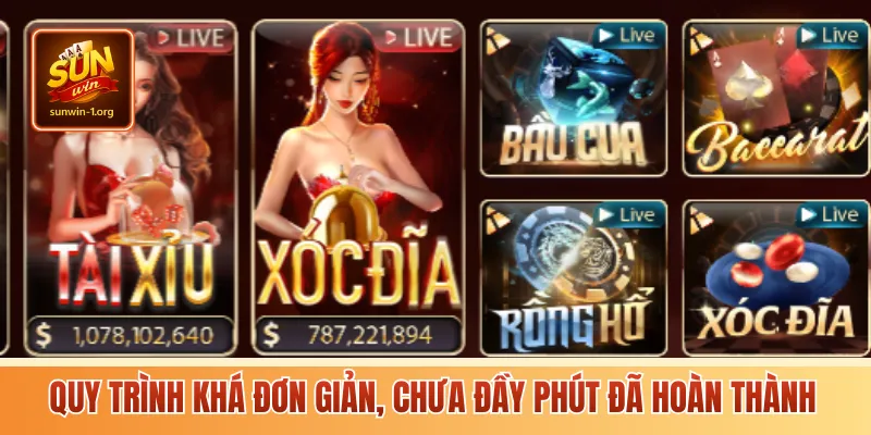 Quy trình khá đơn giản, chưa đầy  phút đã hoàn thành